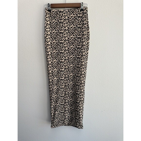 Fashion Nova leopard Animal Print long Maxi skirt M Column skirt - Picture 6 of 6